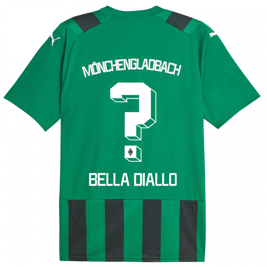 Niño Camiseta Oumar Bella Diallo #0 Verde Negro 2ª Equipación 2023/24 La Camisa Perú