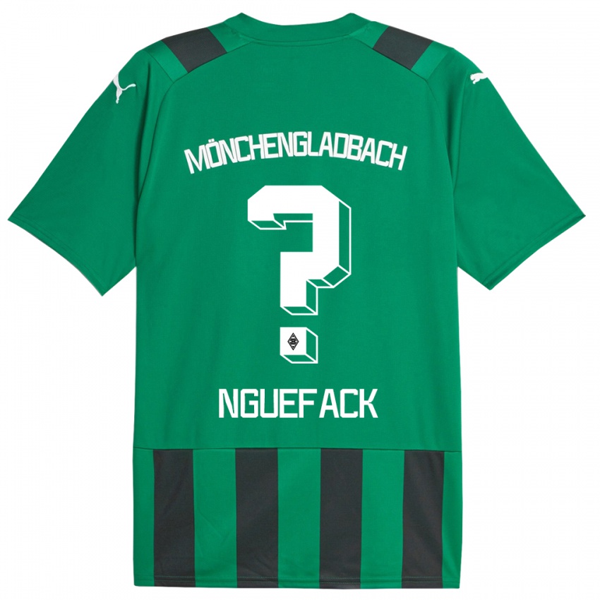 Niño Camiseta Mathieu Nguefack #0 Verde Negro 2ª Equipación 2023/24 La Camisa Perú