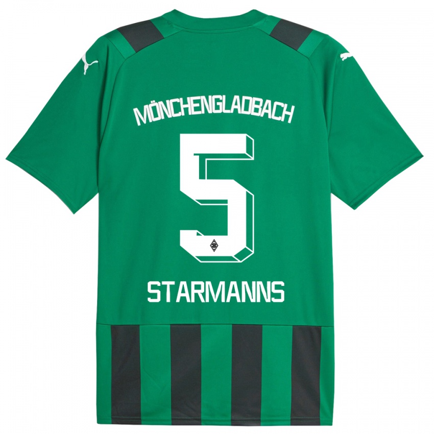 Niño Camiseta Sandra Starmanns #5 Verde Negro 2ª Equipación 2023/24 La Camisa Perú