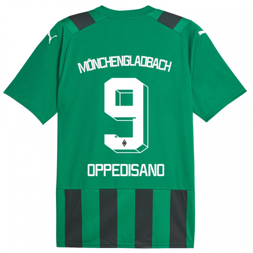 Niño Camiseta Valentina Oppedisano #9 Verde Negro 2ª Equipación 2023/24 La Camisa Perú