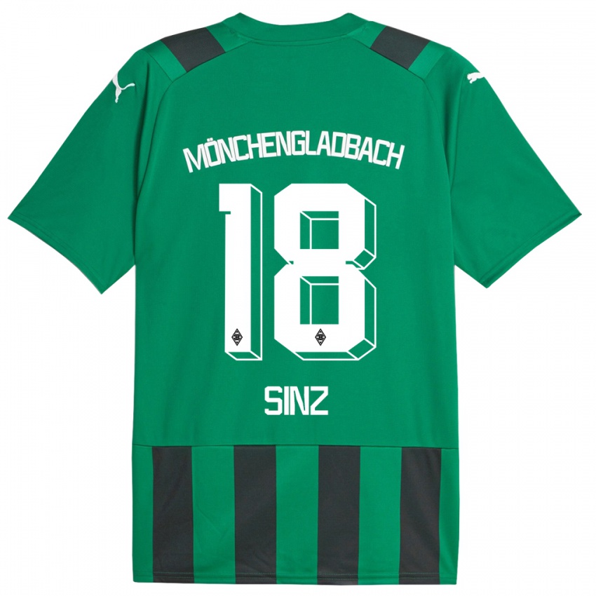 Niño Camiseta Michelle Sinz #18 Verde Negro 2ª Equipación 2023/24 La Camisa Perú