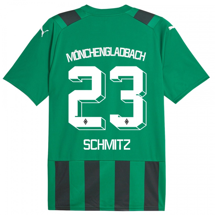 Niño Camiseta Sarah Schmitz #23 Verde Negro 2ª Equipación 2023/24 La Camisa Perú