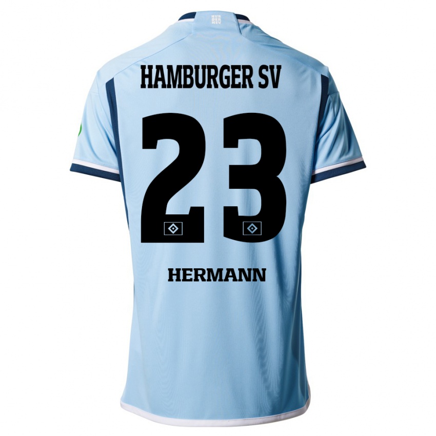 Niño Camiseta Hannes Hermann #23 Azul 2ª Equipación 2023/24 La Camisa Perú