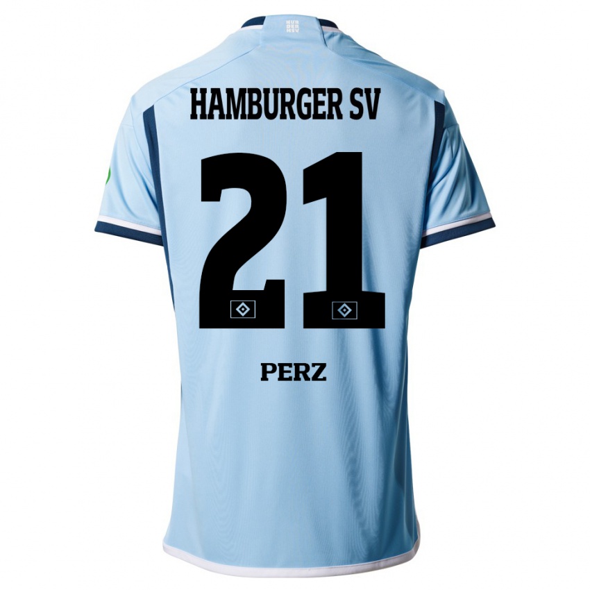 Niño Camiseta Marcel Perz #21 Azul 2ª Equipación 2023/24 La Camisa Perú