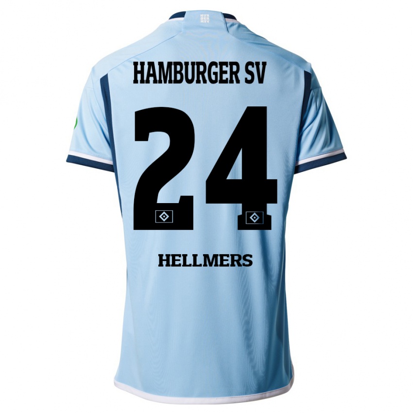 Niño Camiseta Maximilian Hellmers #24 Azul 2ª Equipación 2023/24 La Camisa Perú