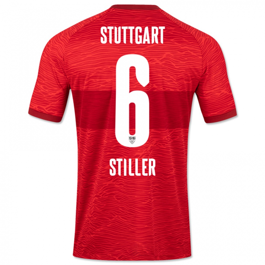 Niño Camiseta Angelo Stiller #6 Rojo 2ª Equipación 2023/24 La Camisa Perú