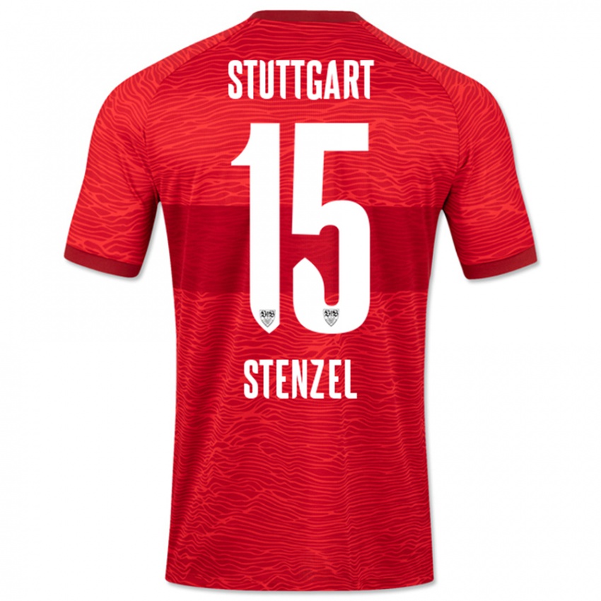 Niño Camiseta Pascal Stenzel #15 Rojo 2ª Equipación 2023/24 La Camisa Perú