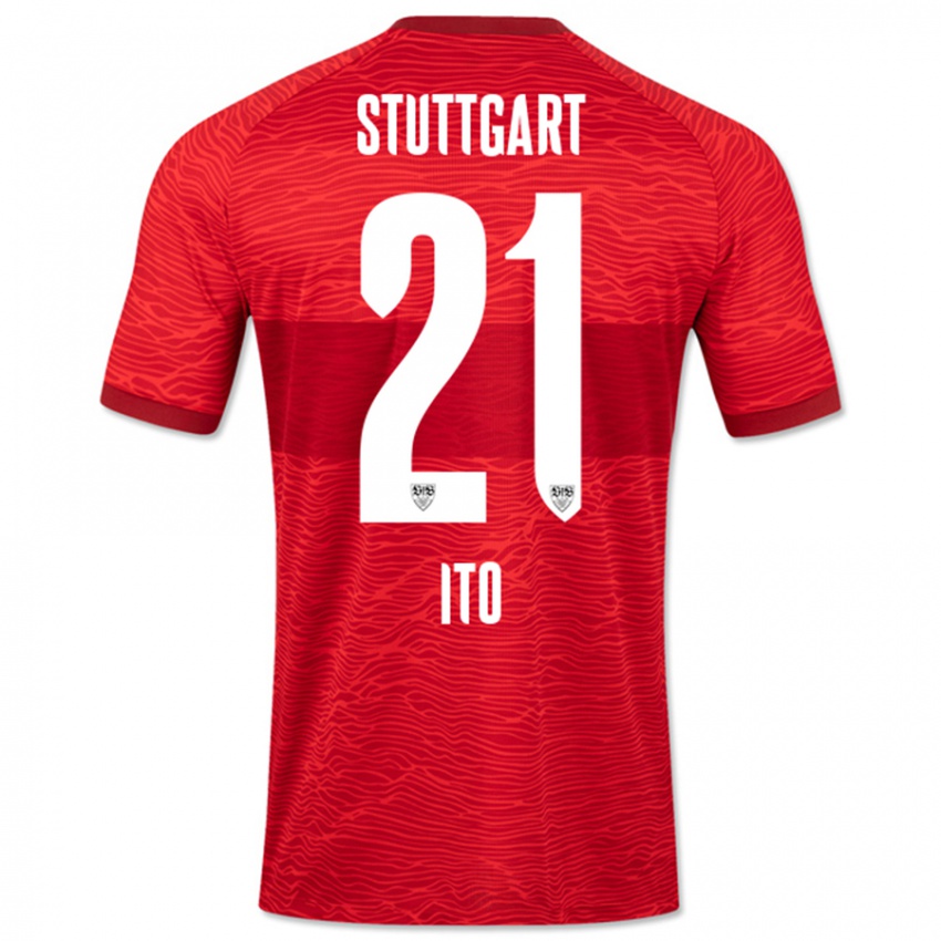 Niño Camiseta Hiroki Ito #21 Rojo 2ª Equipación 2023/24 La Camisa Perú