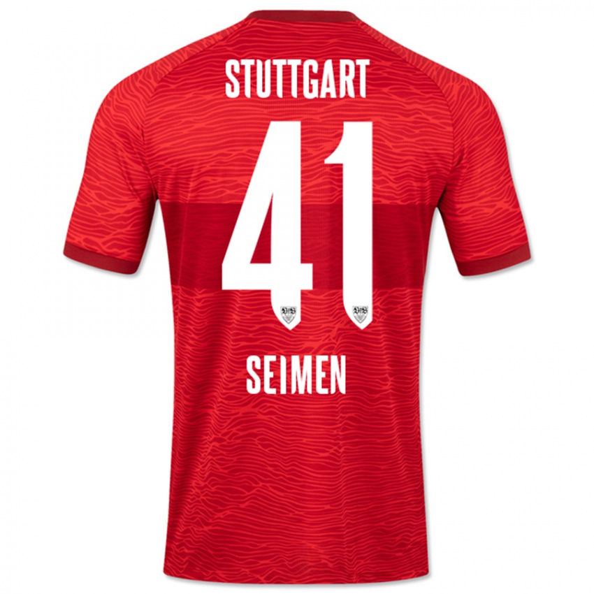 Niño Camiseta Dennis Seimen #41 Rojo 2ª Equipación 2023/24 La Camisa Perú