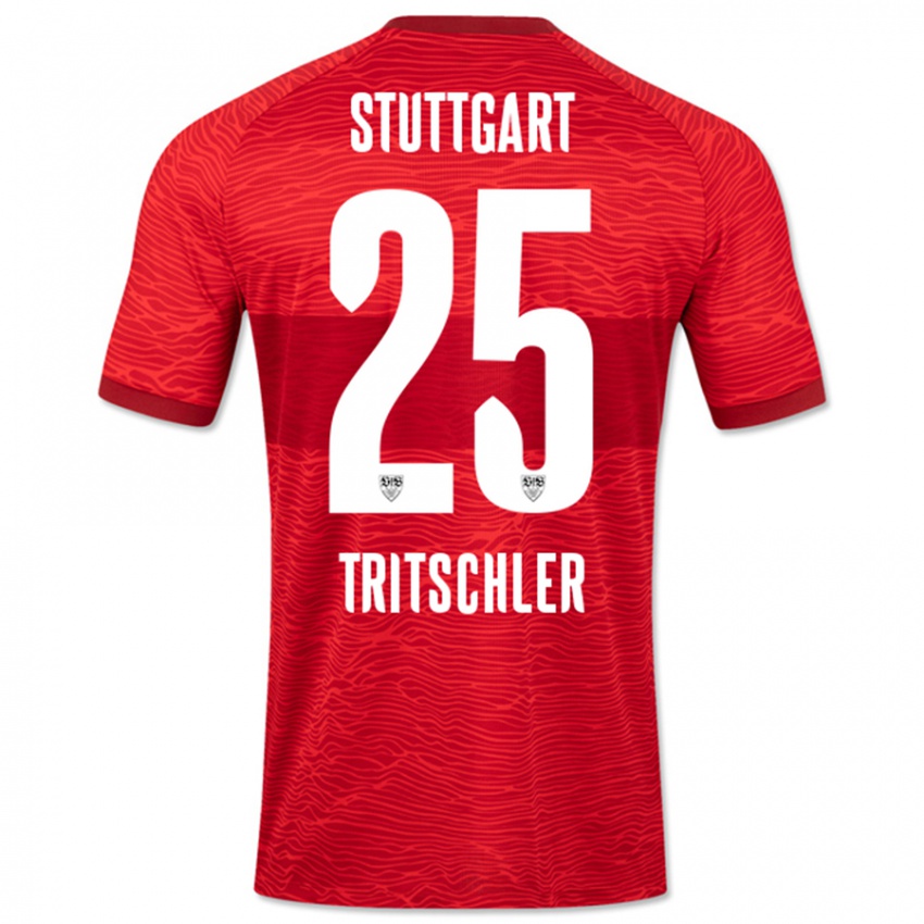 Niño Camiseta David Tritschler #25 Rojo 2ª Equipación 2023/24 La Camisa Perú