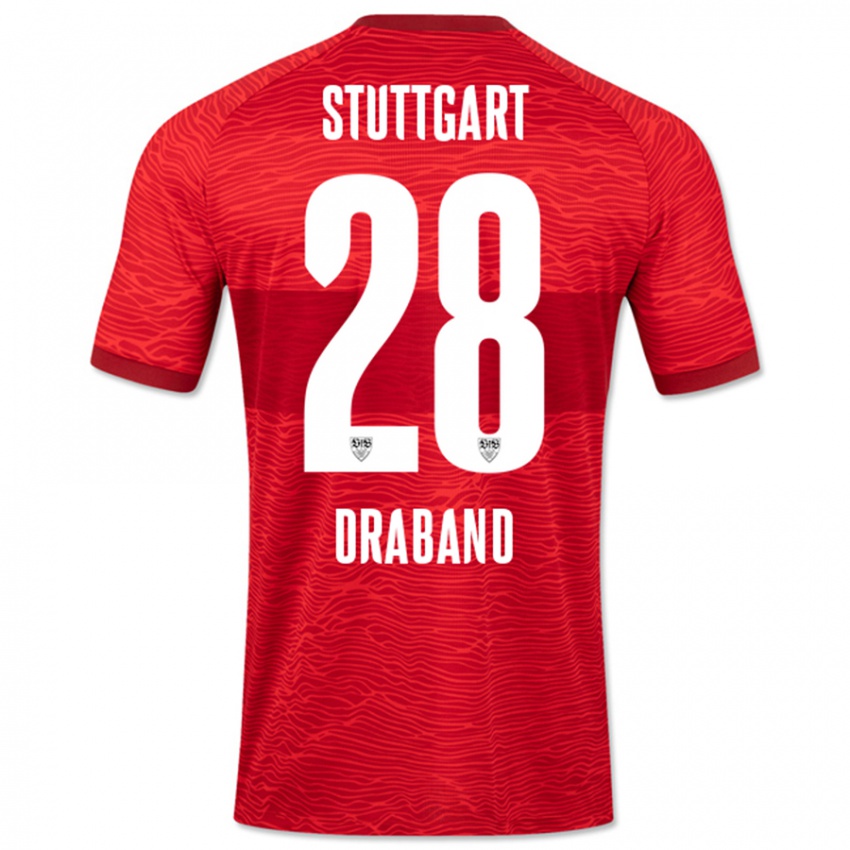 Niño Camiseta Dominik Draband #28 Rojo 2ª Equipación 2023/24 La Camisa Perú