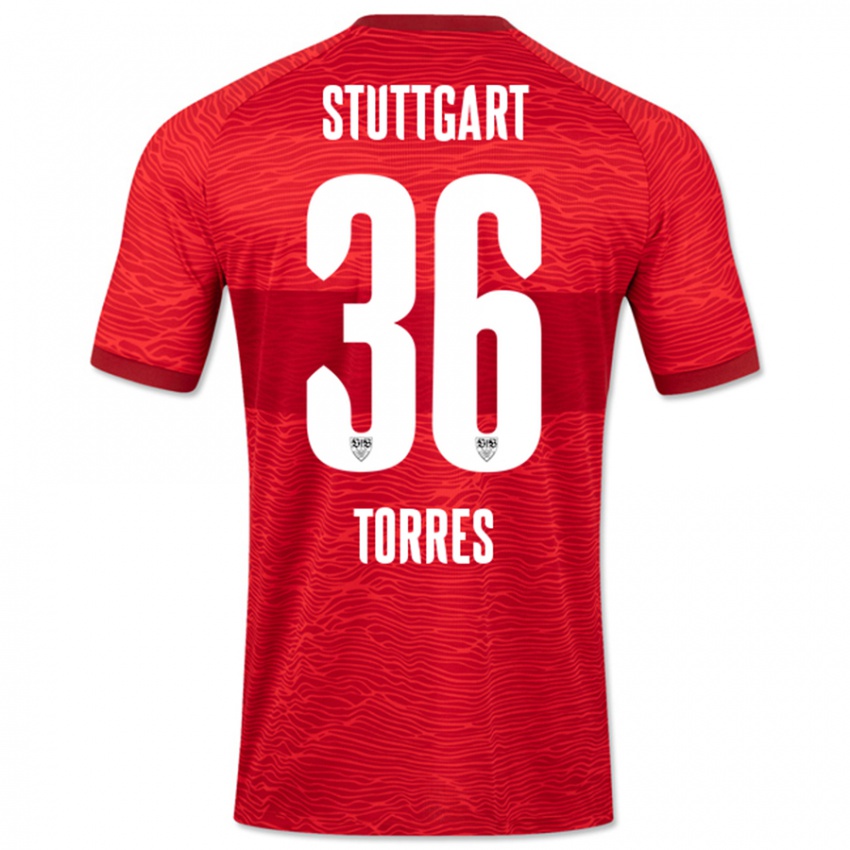 Niño Camiseta Yohann Torres #36 Rojo 2ª Equipación 2023/24 La Camisa Perú