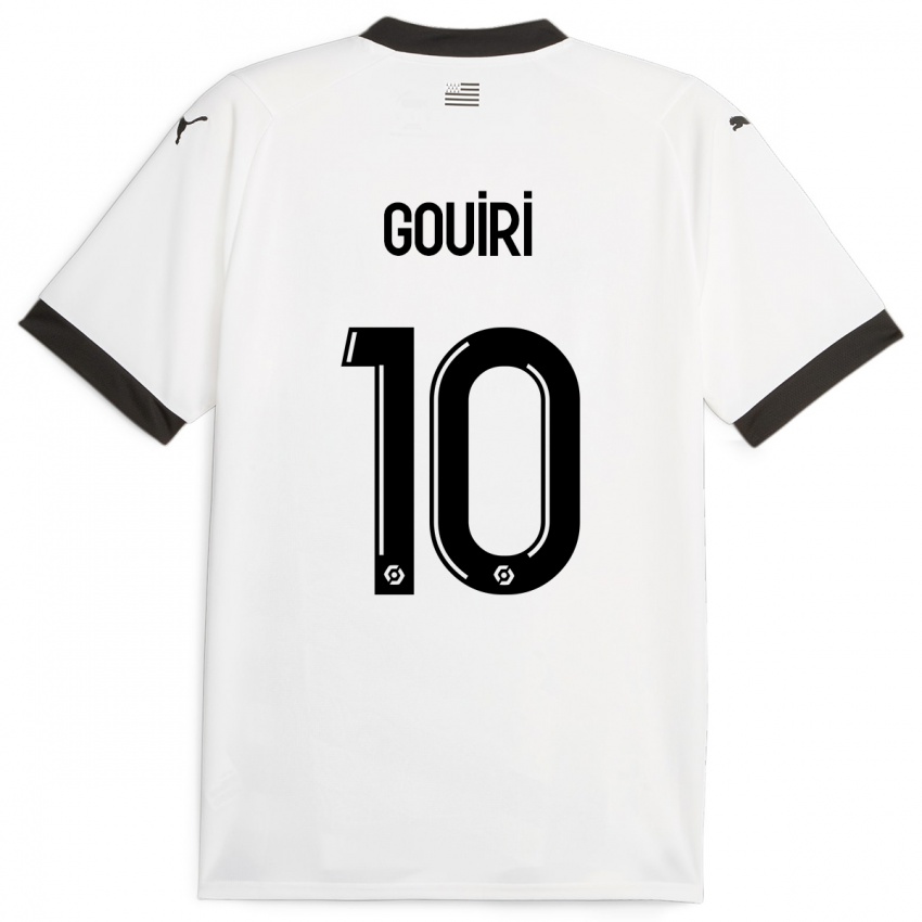 Niño Camiseta Amine Gouiri #10 Blanco 2ª Equipación 2023/24 La Camisa Perú