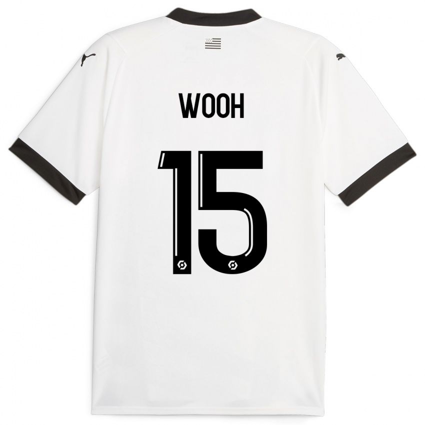 Niño Camiseta Christopher Wooh #15 Blanco 2ª Equipación 2023/24 La Camisa Perú