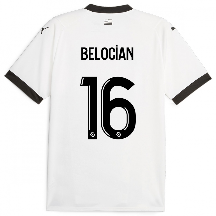 Niño Camiseta Jeanuël Belocian #16 Blanco 2ª Equipación 2023/24 La Camisa Perú