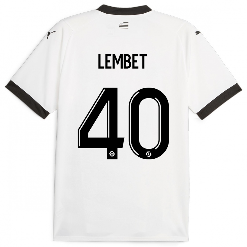 Niño Camiseta Geoffrey Lembet #40 Blanco 2ª Equipación 2023/24 La Camisa Perú