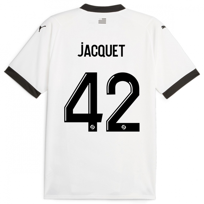 Niño Camiseta Jérémy Jacquet #42 Blanco 2ª Equipación 2023/24 La Camisa Perú