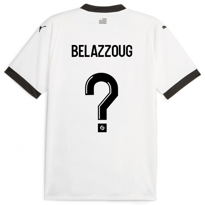 Niño Camiseta Kilian Belazzoug #0 Blanco 2ª Equipación 2023/24 La Camisa Perú