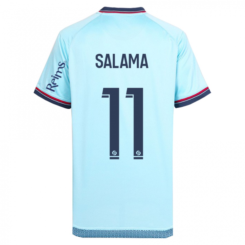 Niño Camiseta Amine Salama #11 Cielo Azul 2ª Equipación 2023/24 La Camisa Perú