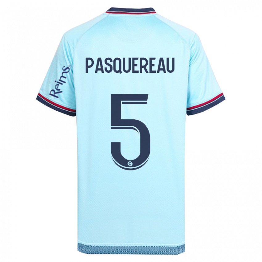 Niño Camiseta Julie Pasquereau #5 Cielo Azul 2ª Equipación 2023/24 La Camisa Perú