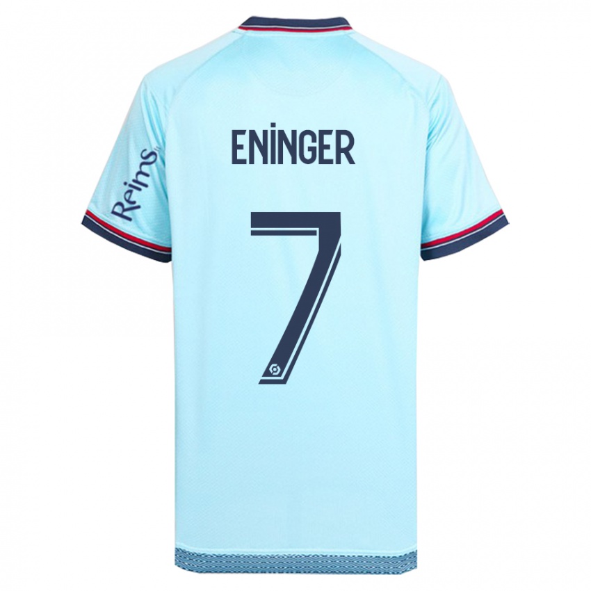 Niño Camiseta Thelma Eninger #7 Cielo Azul 2ª Equipación 2023/24 La Camisa Perú