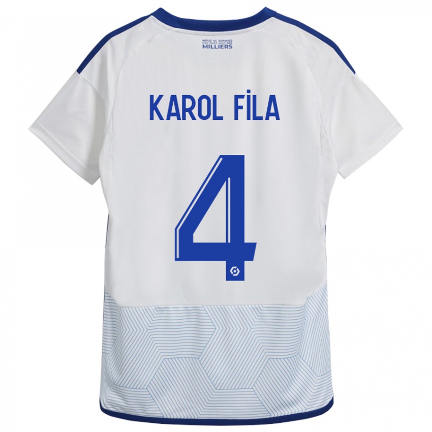 Niño Camiseta Karol Fila #4 Blanco 2ª Equipación 2023/24 La Camisa Perú