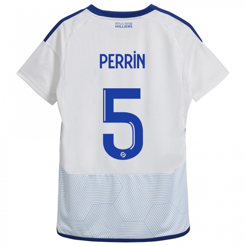 Niño Camiseta Lucas Perrin #5 Blanco 2ª Equipación 2023/24 La Camisa Perú