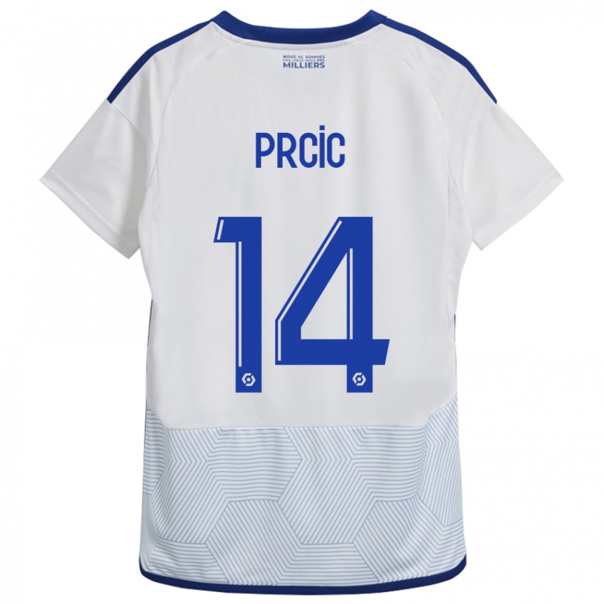 Niño Camiseta Sanjin Prcic #14 Blanco 2ª Equipación 2023/24 La Camisa Perú