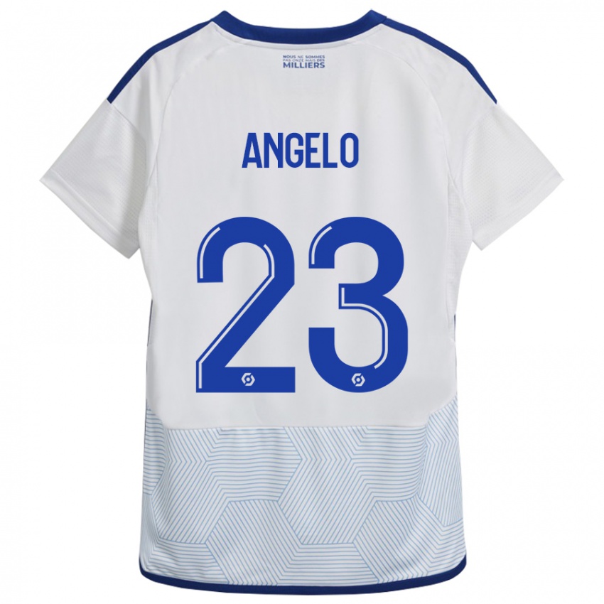 Niño Camiseta Ângelo #23 Blanco 2ª Equipación 2023/24 La Camisa Perú