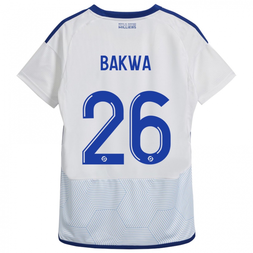 Niño Camiseta Dilane Bakwa #26 Blanco 2ª Equipación 2023/24 La Camisa Perú