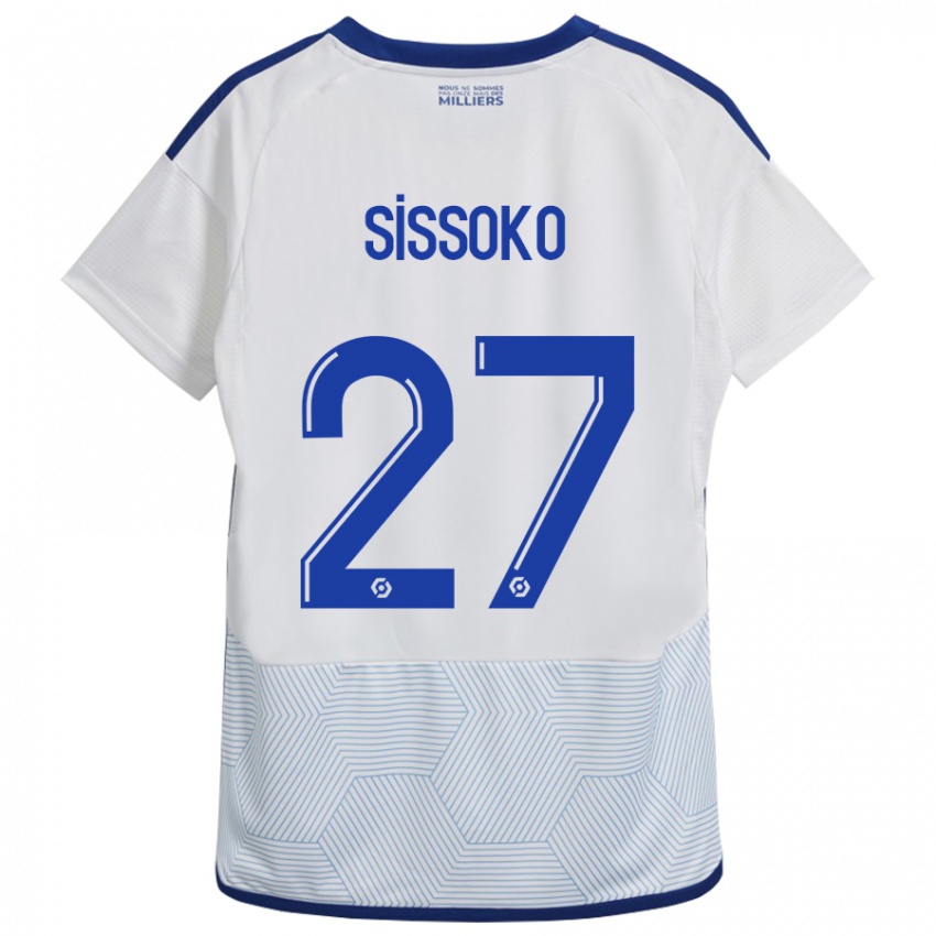 Niño Camiseta Ibrahima Sissoko #27 Blanco 2ª Equipación 2023/24 La Camisa Perú