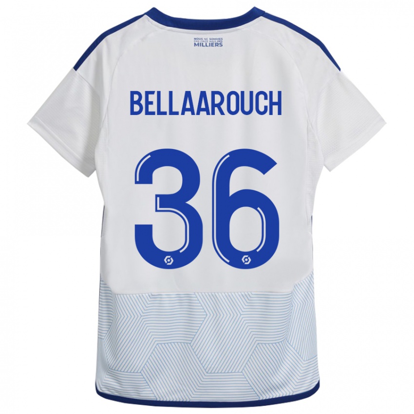 Niño Camiseta Alaa Bellaarouch #36 Blanco 2ª Equipación 2023/24 La Camisa Perú