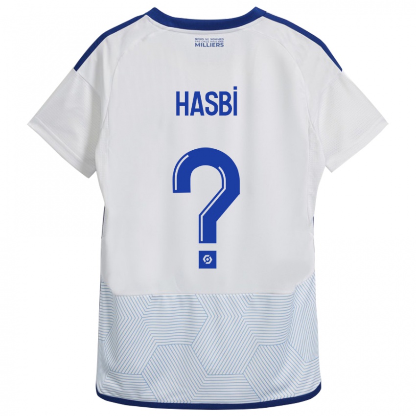 Niño Camiseta Walid Hasbi #0 Blanco 2ª Equipación 2023/24 La Camisa Perú