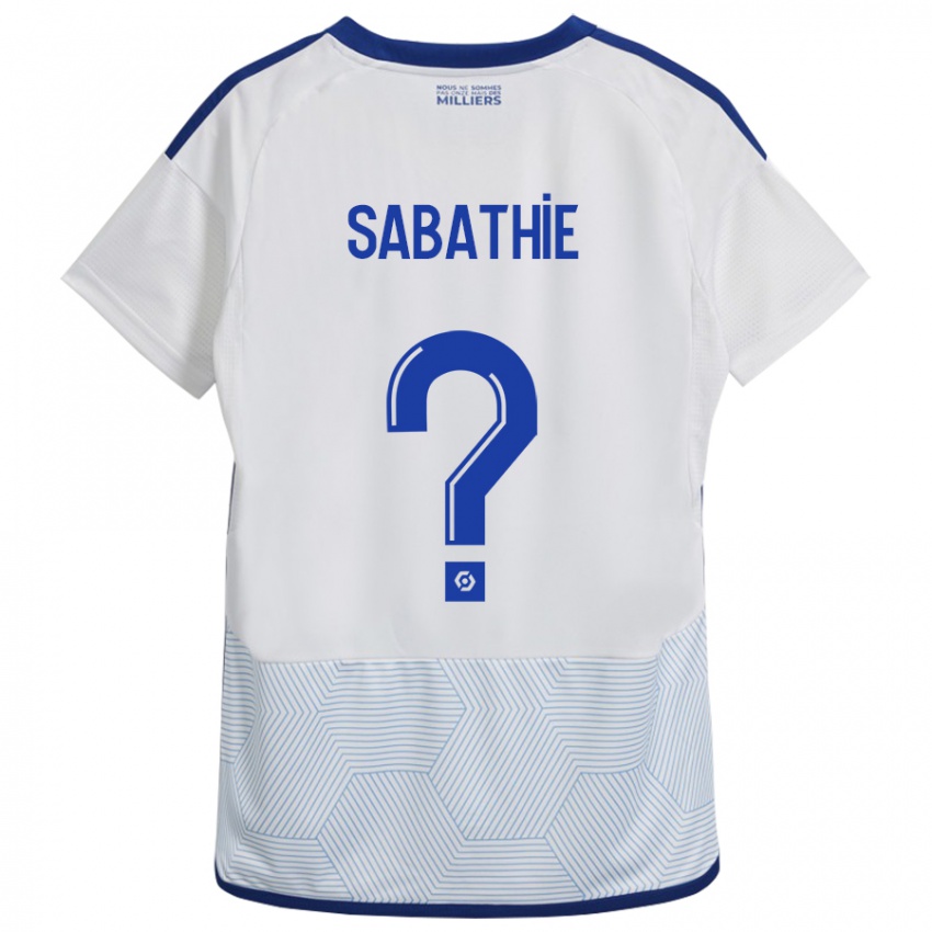 Niño Camiseta Gabin Sabathié #0 Blanco 2ª Equipación 2023/24 La Camisa Perú