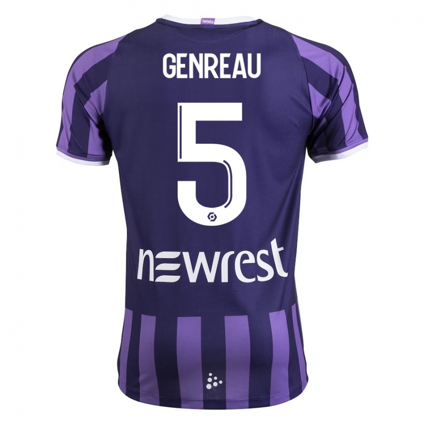 Niño Camiseta Denis Genreau #5 Morado 2ª Equipación 2023/24 La Camisa Perú