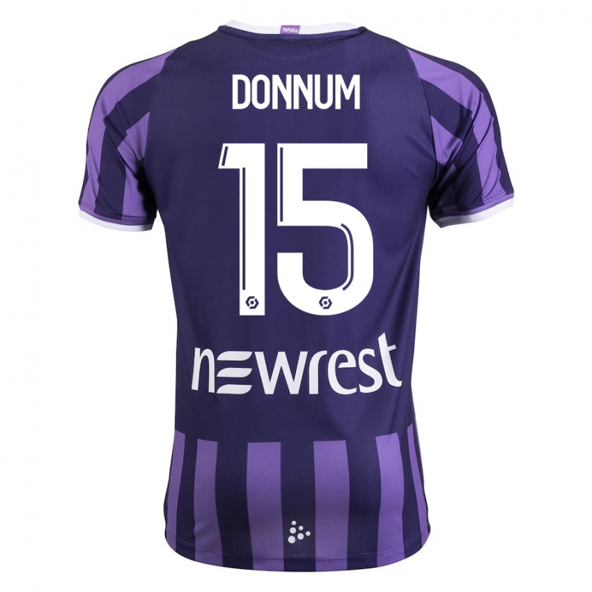 Niño Camiseta Aron Dønnum #15 Morado 2ª Equipación 2023/24 La Camisa Perú