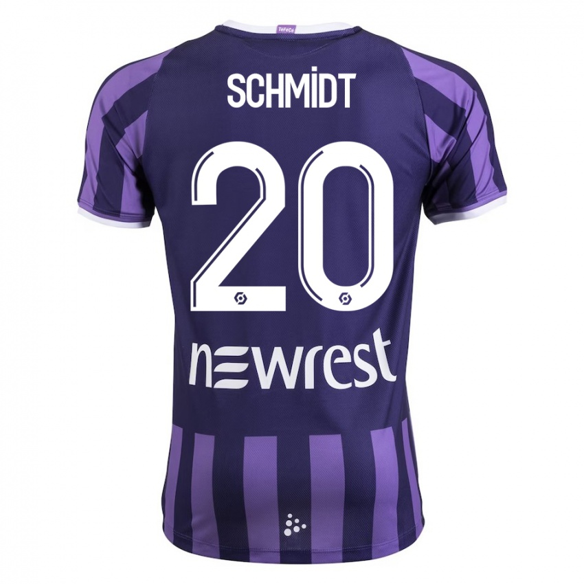 Niño Camiseta Niklas Schmidt #20 Morado 2ª Equipación 2023/24 La Camisa Perú