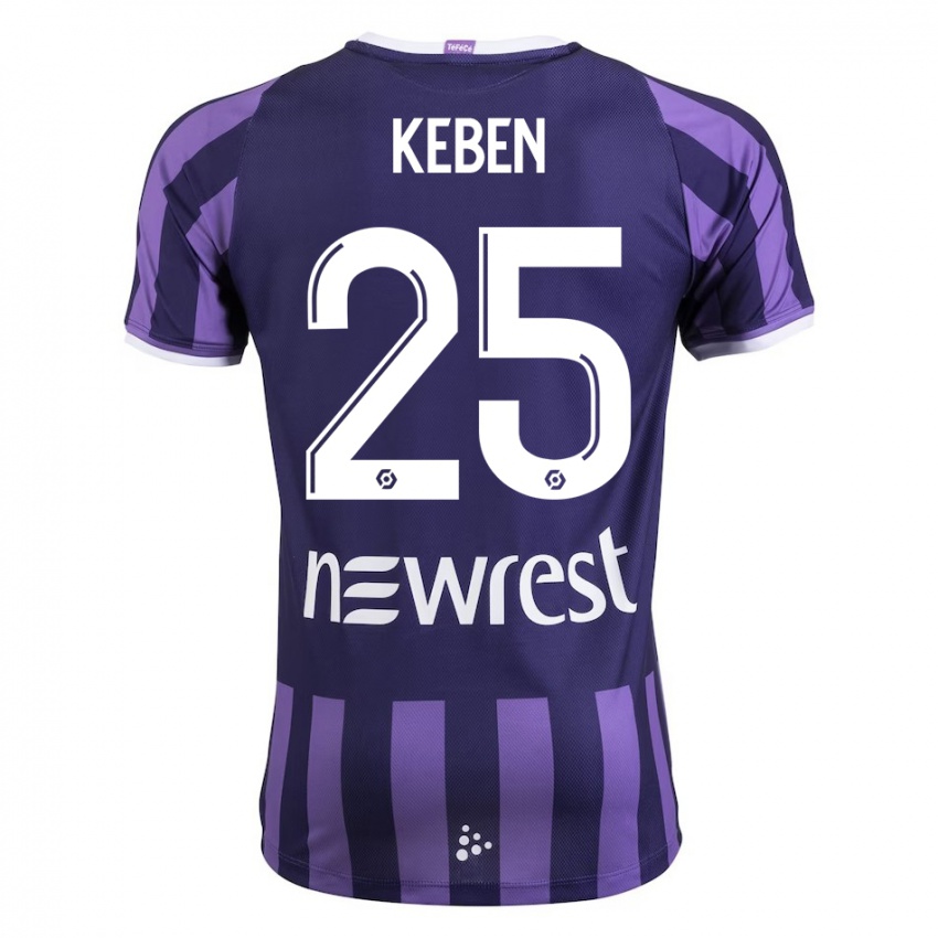 Niño Camiseta Kévin Keben #25 Morado 2ª Equipación 2023/24 La Camisa Perú