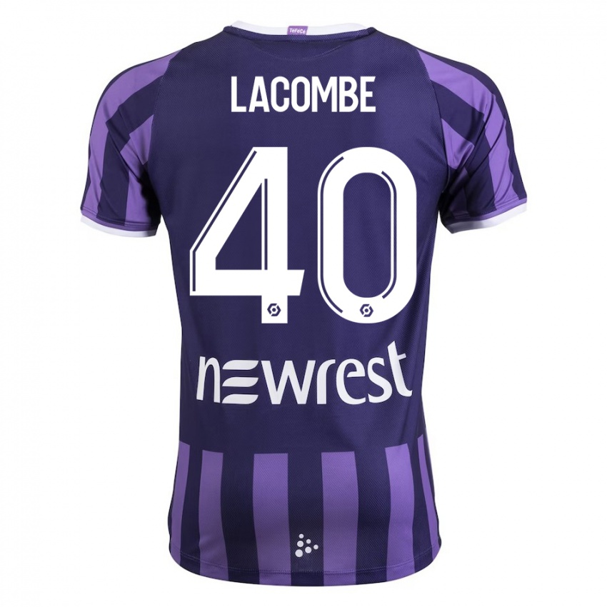 Niño Camiseta Justin Lacombe #40 Morado 2ª Equipación 2023/24 La Camisa Perú