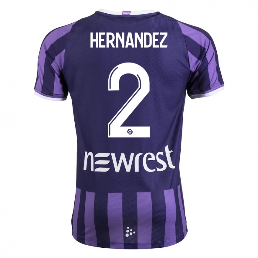 Niño Camiseta Lucie Hernandez #2 Morado 2ª Equipación 2023/24 La Camisa Perú