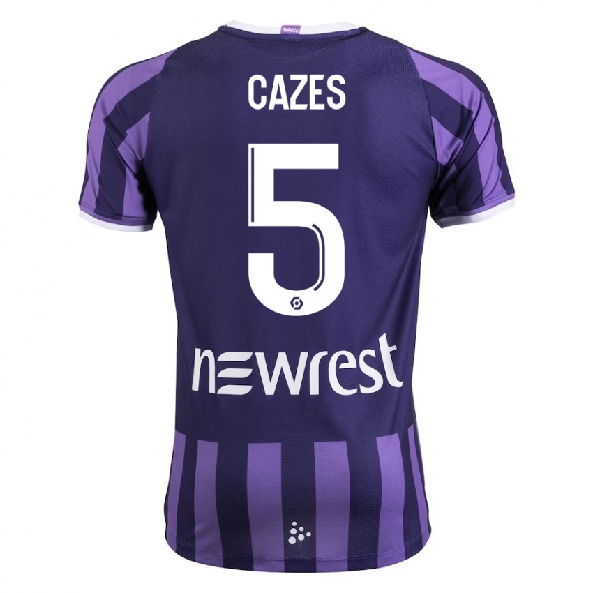 Niño Camiseta Manon Cazes #5 Morado 2ª Equipación 2023/24 La Camisa Perú