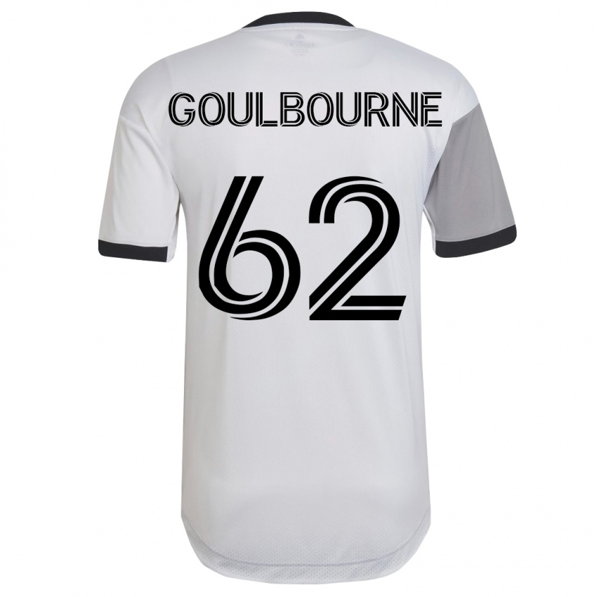 Niño Camiseta Rohan Goulbourne #62 Blanco 2ª Equipación 2023/24 La Camisa Perú