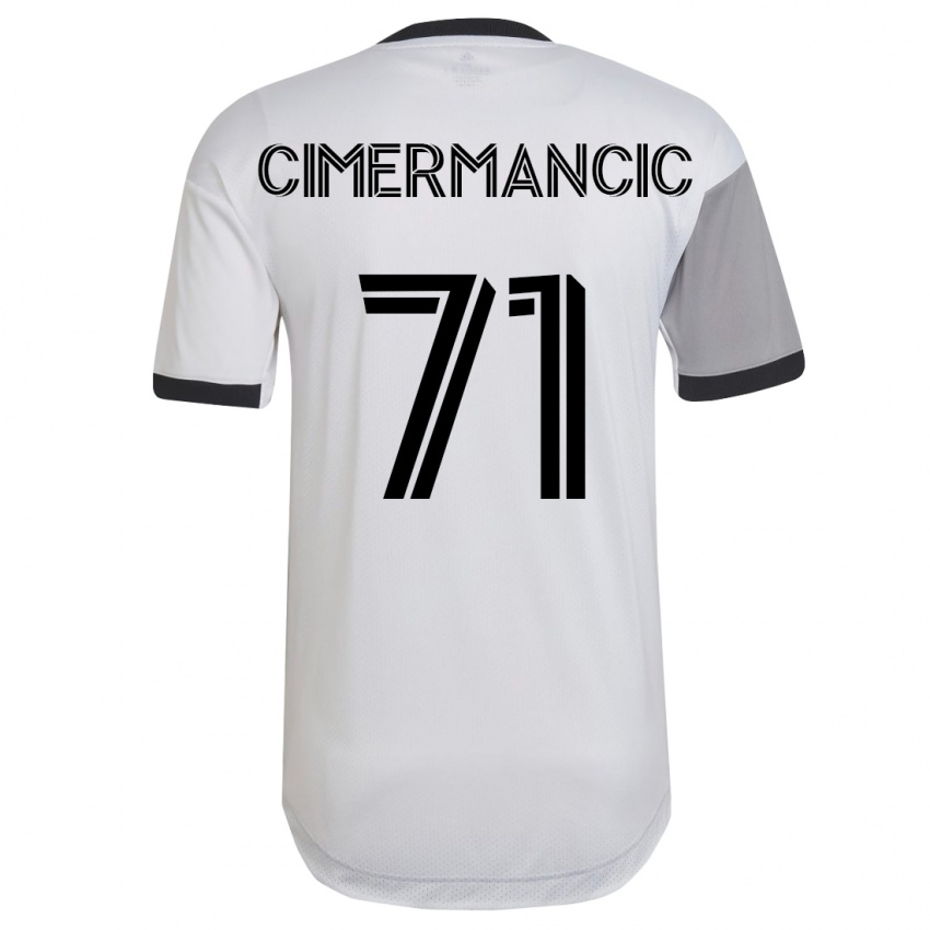 Niño Camiseta Markus Cimermancic #71 Blanco 2ª Equipación 2023/24 La Camisa Perú