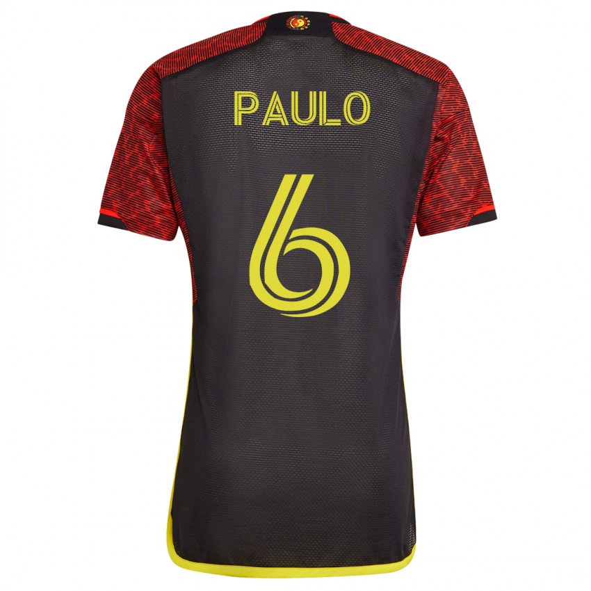 Niño Camiseta João Paulo #6 Naranja 2ª Equipación 2023/24 La Camisa Perú