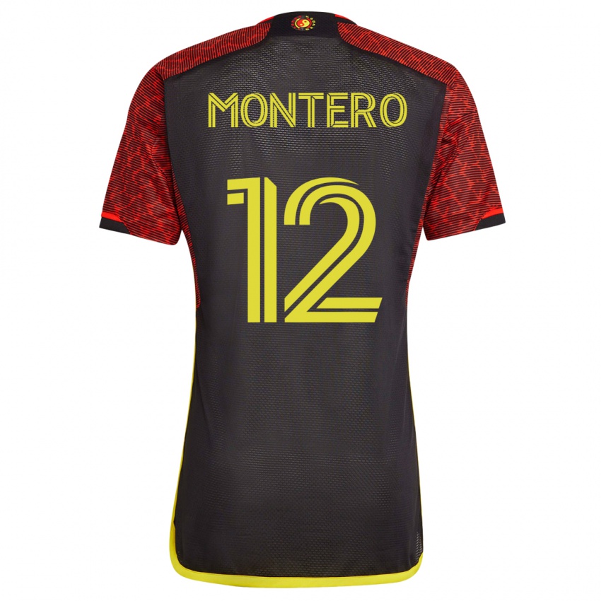 Niño Camiseta Fredy Montero #12 Naranja 2ª Equipación 2023/24 La Camisa Perú
