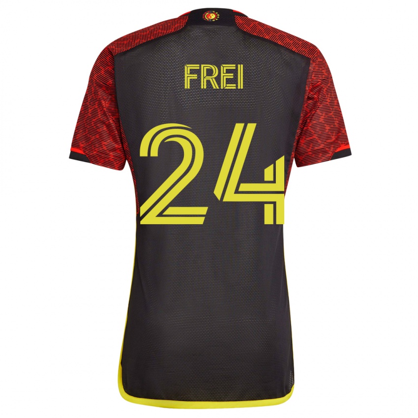 Niño Camiseta Stefan Frei #24 Naranja 2ª Equipación 2023/24 La Camisa Perú