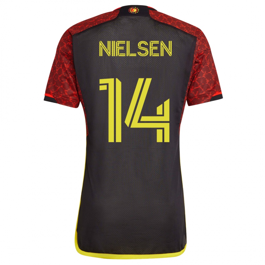 Niño Camiseta Taylor Nielsen #14 Naranja 2ª Equipación 2023/24 La Camisa Perú