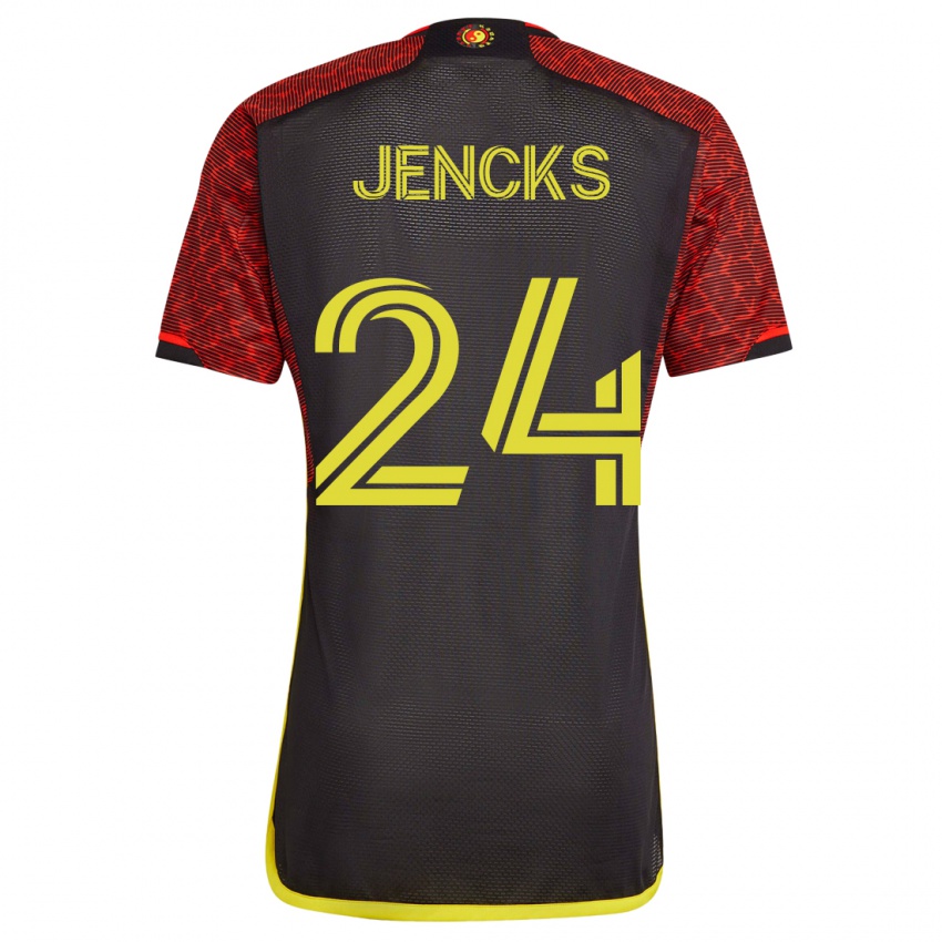 Niño Camiseta India Jencks #24 Naranja 2ª Equipación 2023/24 La Camisa Perú