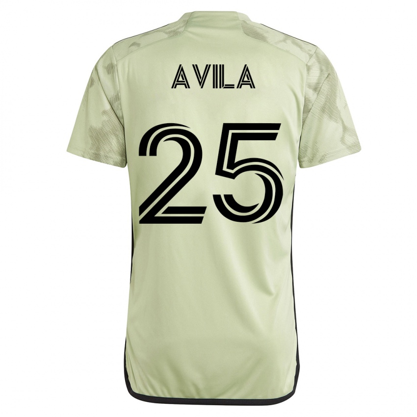 Niño Camiseta Armando Avila #25 Verde 2ª Equipación 2023/24 La Camisa Perú