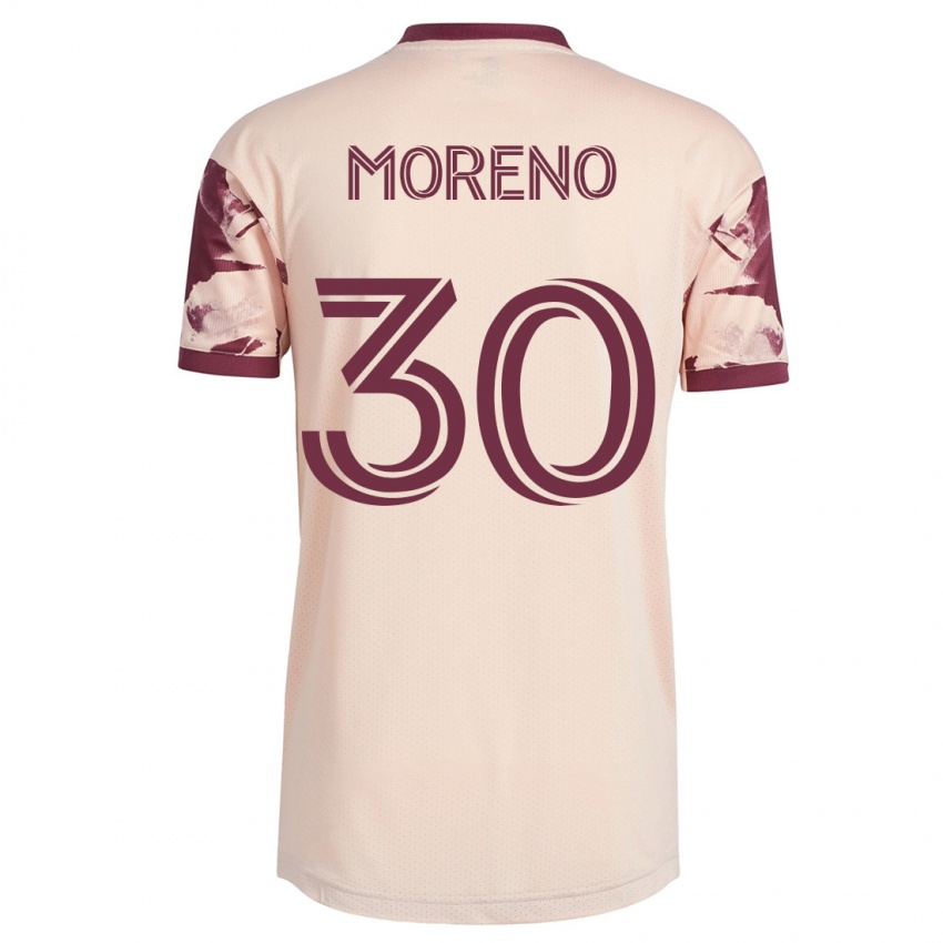 Niño Camiseta Santiago Moreno #30 Blanquecino 2ª Equipación 2023/24 La Camisa Perú